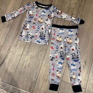 Little Sleepies Pirate Pajama Set - Gray and Black